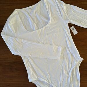 Old Navy Double Layer White Bodysuit